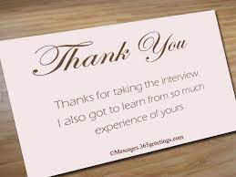 Check spelling or type a new query. Thank You Notes After Interview 365greetings Com