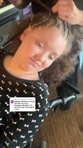 Replying to @triedagain What do you think of these braids? Its so nice to  not have to worry about Jordans hair for a little while. #curlyhair #braids  #type3hair #curls #wheelchair #cornrows ...