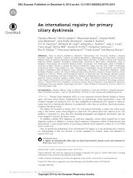 Grupurile de discutie din care face parte intrebarea: Pdf An International Registry For Primary Ciliary Dyskinesia