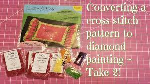 The chart can be downloaded to your computer where you can print and store it. Converting A Cross Stitch Pattern To Diamond Painting Take 2 Youtube