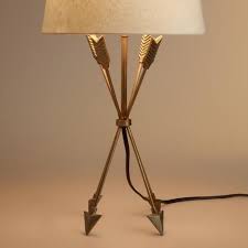 Antique Brass Arrow Accent Lamp Base Nursery Lamp Accent Lamp Baby Girl Room