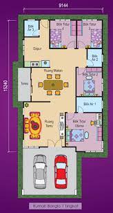 Pelan rumah 4 bilik 2 bilik air. Pelan Rumah 4 Bilik Tidur 2 Bilik Air Design Rumah Terkini