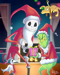 Image Result For Jack Y El Grinch Nightmare Before Christmas Movie Nightmare Before Christmas Drawings Scary Christmas