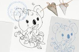 Animal coloring pages for kids are an excellent way to learn about these or those animals who inhabit our planet. Koala Digital Stamp Cute Baby Animal Coloring 1030735 Coloring Pages Design Bundles