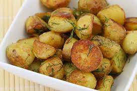 Baby Potatoes With Garlic And Dill Whole Food Recipes Dog Food Recipes Baby Potatoes
