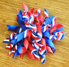 I found an adorable ribbon with rainbows on it. How To Make Korker Hair Bows The Frugal Girls