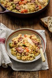 Basque Style Risotto With Chicken Chorizo And Peppers Riz Gaxuxa Stuffed Peppers Chicken Chorizo Risotto Chorizo