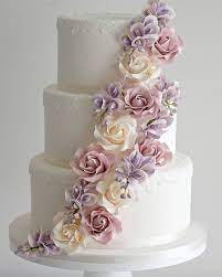 Classic 3 Tier Wedding Cake With Elegant Sugar Flowers Wedding Cake Fresh Flowers Wedding Cakes With Flowers Tiered Wedding Cake