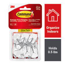 Geeignet für die meisten glatten oberflächen wie . Command Small Wire Hooks 12 Pack 17067 12es The Home Depot