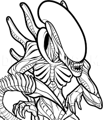 How To Draw An Alien From Alien Vs Predator, Avp, Step By Step, Drawing  Guide, By Dawn - Dragoart