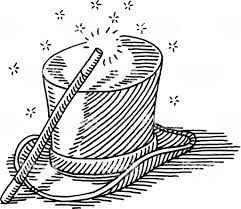 Hand Drawn Vector Drawing Of A Magic Wand And A Top Hat Hat Drawing Top Hat Drawing Hat Illustration