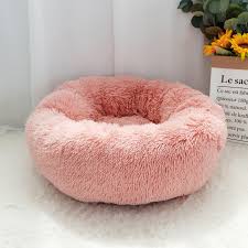 Just use your imagination to use this dog bed. New Hot Best Selling Fluffy Calming Dog Bed Long Plush Donut Pet Bed Hondenmand Round Orthopedic Lounger Sleeping Bag Kennel Cat Puppy Sofa Bed House Alsupers Dog Pet Beds Pet