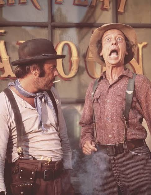 THE APPLE DUMPLING GANG (1975) ~ Tim Conway and Don Knotts, play Amos &  Theodore - the bumbling 'bad guys' with hearts of gold.