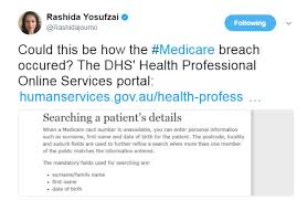Check spelling or type a new query. James Elton On Twitter Hacker Selling Medicare Numbers Asks 4 Same Details You Need For Dhs Health Professional Online Services Portal Sbsnews Cc Rashidajourno Https T Co Awkevjk77n