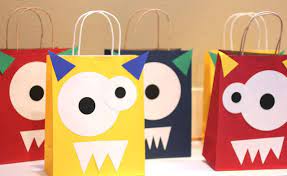 Monster Goodie Bags Repeat Crafter Me Monster Birthday Parties Monster Birthday Halloween Goodie Bags
