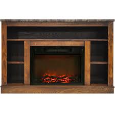 37.5'' h x 64'' w x 10.75'' d. Hanover Oxford 47 In Electric Fireplace With 1500 Watt Charred Log Insert And A V Storage Mantel In Walnut Fs5021 1bwll1 The Home Depot
