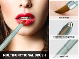 Amazon.com: Unaone [2 Pack] Lip Brush for Lipstick, Retractable Lip  Brushes, Dual-ended Makeup Brush for Lipstick Lip Gloss, Include Lid Silver  and Green : Beauty & Personal Care