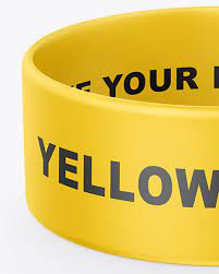 Download 1 Inch Silicone Wristband Mockup In Apparel Mockups On Yellow Images Object Mockups