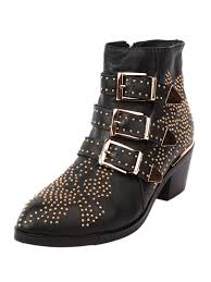 Black Ankle Boots No Heel Leather Black Pointed Stud Buckle Strap Ankle Boots Choies Com Womens Boots Boots Low Heel Ankle Boots