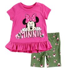 Disney Minnie Mouse Girls Infant Bike Short Set