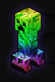Minecraft Rainbow Creeper I Would Love To Make A Pendant Of The Little Guy Creeper Minecraft Minecraft Creepers