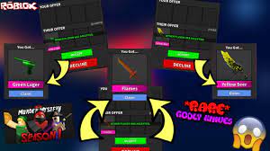 The winner of this gamenight (halfgrefer) will receive the yellow seer godly in mm2. Getting Rare Godly Knives Green Luger Flames And The New Yellow Seer Roblox Murder Mystery 2 Youtube