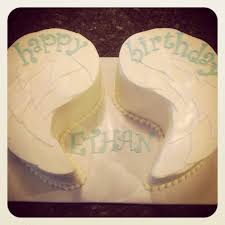 Birthday Cake For Mother In Heaven Angel Wing Heavenly Birthday Cake Birthday In Heaven Angel Nursery Theme Miss Mom