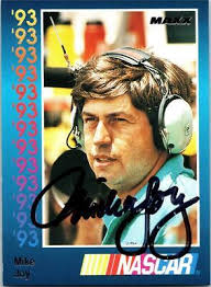 Mike Joy autographed Trading Card Auto Racing, NASCAR, SC 1993 Maxx Premier  #215