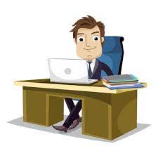 Businessman Working At Office Cartoon Png Office Cartoon Motion Design Animation The Office Characters