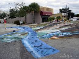 Sidewalk Chalk Drawings 3d Pavement Art And Anamorphic