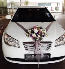 Dasreena kaur as well as ishvinder buddy singh wed in a stunning sikh temple wedding celebration that was followed by a lunch function the fullerton resort singapore. Bridal Car Decorations Door Handle Ribbons From 170 Onwards Wed09 Floral Garage Singapore