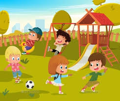 Boy holding balloons playing on. Baby Playground Summer Park Kids Playing Girl Cartoon Characters Boy And Girl Cartoon