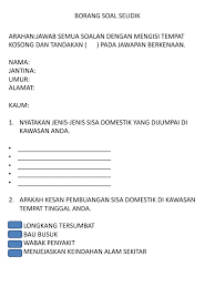 Geografi mengenali ciptaan dan kekuasaan allah ke atas. Borang Soal Selidik Pptx