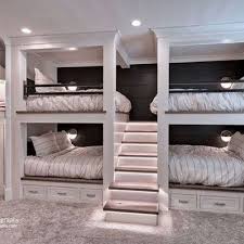 In this white room defined by warm wood trim, two bunk beds were designed to mirror each other. 42 Best Of Bunk Bed Decoration Ideas What To Look For When Choosing The Right Bunk Bed 21 Pinpon Kidbe Bunk Bed Designs Bunk Bed Rooms Bunk Beds With Stairs