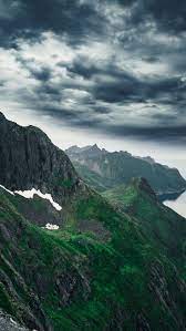 2160x3840 Green Mountains Coast Nature Mountain Range Nature Wallpaper Iphone Wallpaper Mountains Iphone Wallpaper Landscape Mountains Aesthetic