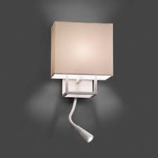 Lot De 2 Appliques Rectangulaire Avec Liseuse Led En Metal Et Tissu Hauteur 26 5cm Vesper Faro Applique Murale Blanche Applique Murale Chambre Applique Murale