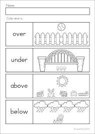 Kindergarten Summer Review Math Amp Literacy Worksheets Amp Activities D Positional Words Kindergarten Kindergarten Math Kindergarten Worksheets Printable