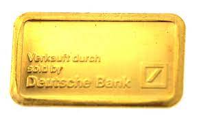 Der deutsche bank experte geht davon aus, dass gold durchaus in der lage ist, dieses jahr das der deutsche bank händler david liew wurde bereits im juni letzten jahres für schuldig erklärt und. Degussa Deutsche Bank 10 Grams 24 Carat Gold Bullion Bar 999 9 Pure Gold