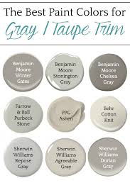 The Best Paint Colors For Gray Trim Painting Trim Best Paint Colors Taupe Paint Colors