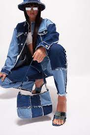 Oversized Patchwork Denim Jacket 10 In 2020 Denim Shoulder Bags Denim Patchwork Outfits With Hats