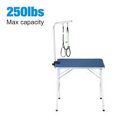Qaqa Professional Pet Dog Grooming Table With Adjustable Overhead Arm 31a 35a 46a Heavy Duty Foldable Stainle Dog Grooming Pet Dogs Dog Grooming Supplies