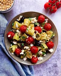 Clementine Vaccon Sur Instagram When Italy Meets Greece Mezzemaniche Pasta With Pesto Roasted Tomato Food Healthy Recipes Pot Recipes