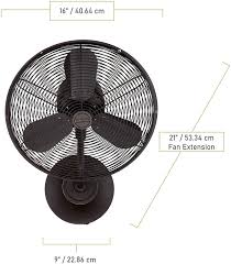 Yes, it can go outside or indoors. Buy Craftmade Outdoor Wall Mount Fan Bw116ag3 Hw Bellows I 16 Inch Patio Fans Oscillating With Wall Control Aged Bronze Hard Wire Online In Indonesia B00vbop7z2