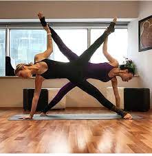 In this article, we will cover yoga poses for two people from beginner level through to advanced, so whether you're a. Wouldn T Think Of It Working Out Couples Yoga Poses Yoga Challenge Poses Couples Yoga