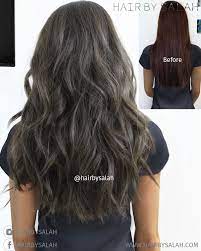 Before After Mat Brown Colour By Salah Dubai Hair Haircolor Ashbrown Balayage Hairstyle Hairoftheday Br Charcoal Hair Ash Brown Hair Hair Styles