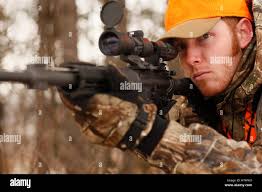 Hunting rifle and scope hi-res stock photography and images
