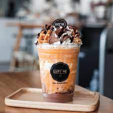 Having A Good Sunday With Waftme Special Menu For This Month Thai Milk Tea In A Cup Cafe Food Food Drink Photography Coffee Recipes