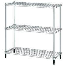 Shelves above a kitchen counter should be about 18″ to 23″, with about 15″ in between shelves. Omar Galvanised Shelving Unit Width 92 Cm Ikea