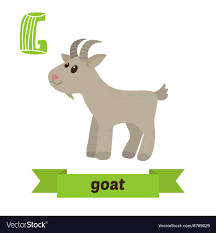 Goat G Letter Cute Children Animal Alphabet In Vector Image On Vectorstock In 2020 Animal Alphabet Cute Kids Cartoon Animals