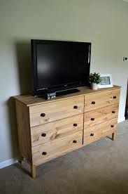 Ikea Tarva Tv Console Hack Ikea Stain Ikea Furniture Ikea Dresser Makeover